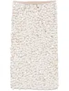 P.a.r.o.s.h Sequinned Midi Skirt In Neutrals