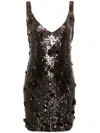 P.a.r.o.s.h Sequinned Mini Dress In Brown