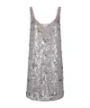 P.a.r.o.s.h Sequin-embellished Sleeveless Dress In Gray