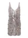 P.a.r.o.s.h Sequin-embellished Sleeveless Dress In Grey