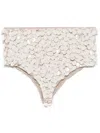 P.a.r.o.s.h Sequinned Mini Shorts In Neutrals