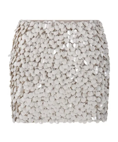 P.a.r.o.s.h Sequinned Mini Skirt In Gray
