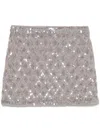 P.a.r.o.s.h Sequinned Mini Skirt In Neutrals