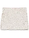 P.a.r.o.s.h Sequinned Mini Skirt In Neutrals