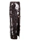 P.a.r.o.s.h Sequinned Skirt In Black
