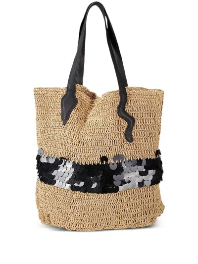 P.a.r.o.s.h Sequinned Tote Bag In Neutrals