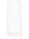 P.a.r.o.s.h Layered Sequin Wrap Midi Skirt In White