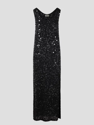 P.a.r.o.s.h Sequins Long Dress In Black