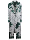 P.a.r.o.s.h Parosh Flower Print Silk Satin Blazer In Multi