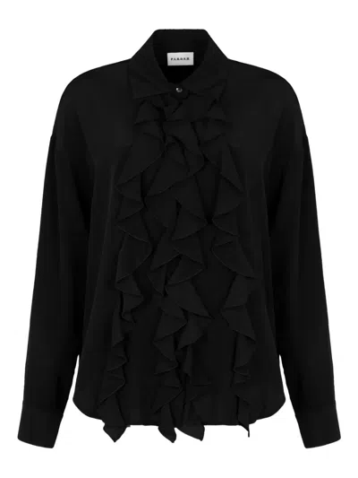 P.A.R.O.S.H SEWASH RUFFLED SILK BLOUSE