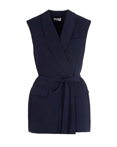 P.a.r.o.s.h . Shawl Collar Gilet In Navy