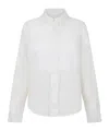 P.a.r.o.s.h . Sheer Lace Panel Shirt In White