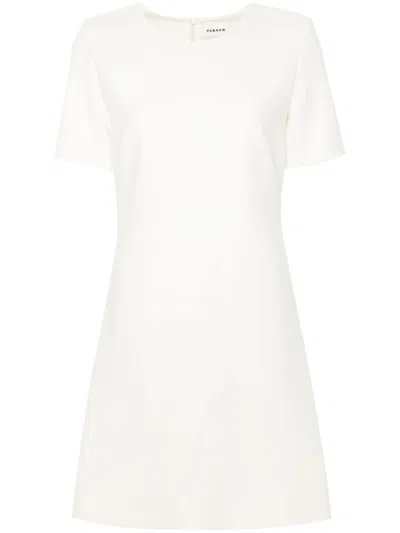 P.a.r.o.s.h Shift Mini Dress In White
