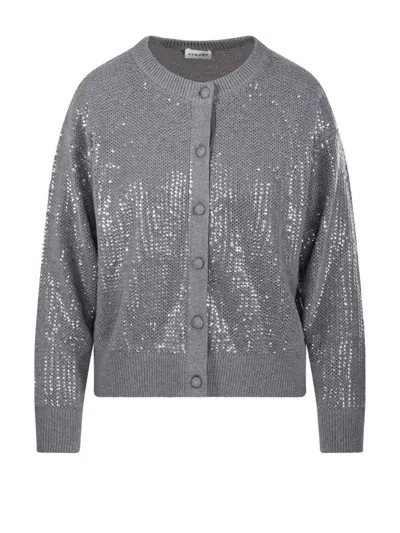 P.A.R.O.S.H SHIMMERING SEQUIN-EMBELLISHED CARDIGAN WITH RELAXED FIT