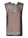 P.a.r.o.s.h Sheer Black Silk Shirt In Black