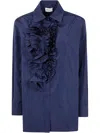 P.a.r.o.s.h Ruffle-detailing Blouse In Blue