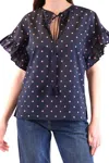 P.a.r.o.s.h Polka Dot Blouse In Blue