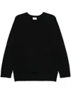 P.a.r.o.s.h Parosh Black Wool-cashmere Ribbed Sweater In Black