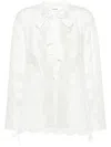 P.a.r.o.s.h Semi-sheer Lace Shirt In White