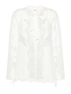 P.a.r.o.s.h Semi-sheer Lace Shirt In White
