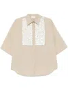 P.a.r.o.s.h Parosh Shirt With Decorative Details In Neutral