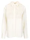 P.A.R.O.S.H SHIRT WITH PLASTRON SHIRTS WHITE