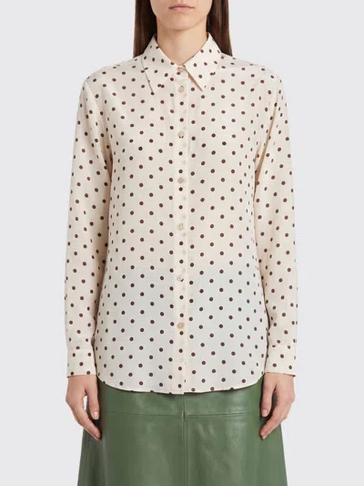 P.a.r.o.s.h Polka Dot Long-sleeve Shirt In Neutral
