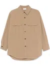 P.a.r.o.s.h Parosh Nylon And Cotton Blend Shirt In Beige