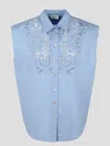 P.a.r.o.s.h Madeira Embroidered Sleeveless Shirt