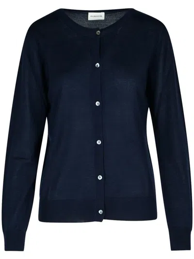 P.a.r.o.s.h Linfa Fine-knit Cardigan In Navy