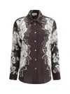 P.a.r.o.s.h P. A.r. O.s. H. Floral Print Shirt In Brown