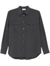 P.a.r.o.s.h Slub-texture Shirt In Grey