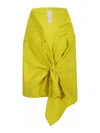P.a.r.o.s.h Parosh Wrap Skirt With Sculptural Design And Knot Detail In Amarillo