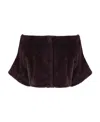 P.a.r.o.s.h Short Artificial Fur Coat In Black