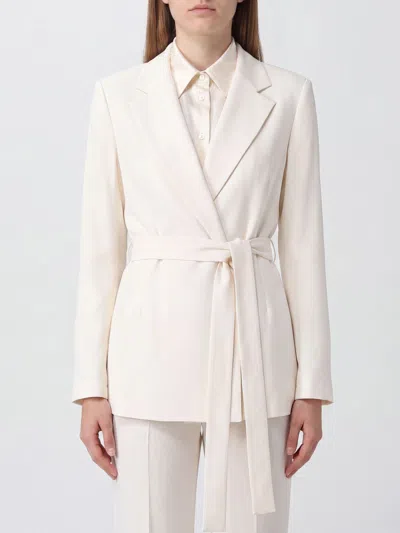 P.a.r.o.s.h Parosh Short Robe-style P. A.r. O.s. H. Blazer With A Tie-waist Belt And Lapels In Multi