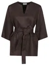 P.a.r.o.s.h Blouse Brown In Brown
