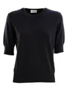 P.a.r.o.s.h Short-sleeve Crew-neck T-shirt In Black