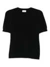 P.a.r.o.s.h Short-sleeve Horse-hair T-shirt In Black
