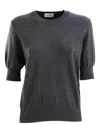 P.a.r.o.s.h Short-sleeve Wool Sweater In Gray