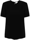 P.a.r.o.s.h T-shirt With Round Neck And Short Sleeves In Black