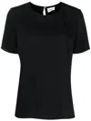 P.a.r.o.s.h Round-neck Short-sleeved T-shirt In Black