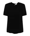 P.a.r.o.s.h Sheer Cady Blouse Split Hem Detail In Black