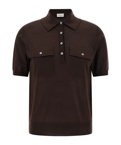 P.a.r.o.s.h Pocket Short-sleeve Polo Shirt In Brown