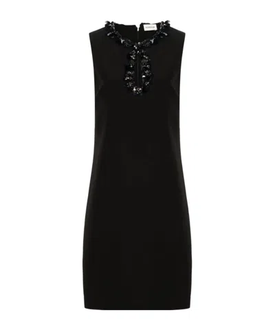 P.a.r.o.s.h Crystal-embellished Mini Dress In Black  