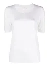 P.a.r.o.s.h Linfa Short-sleeve Fine-knit Top In White