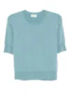 P.a.r.o.s.h Short-sleeves Round-neck Top In Blue
