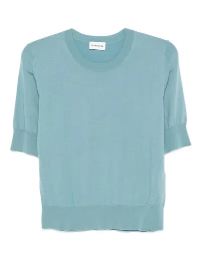P.a.r.o.s.h Short-sleeves Round-neck Top In Blue