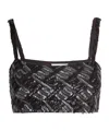 P.a.r.o.s.h Top Con Paillettes Marrone In Black