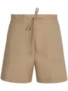 P.a.r.o.s.h . Bermuda Shorts With Drawstring Waist In Neutral