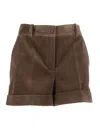 P.a.r.o.s.h Parosh Corduroy Shorts In Brown